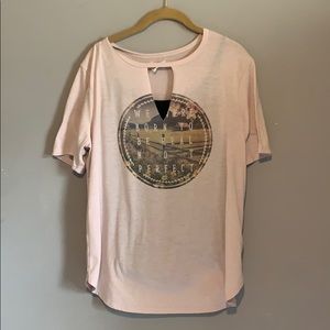 Buckle Modish rebel v cut tshirt